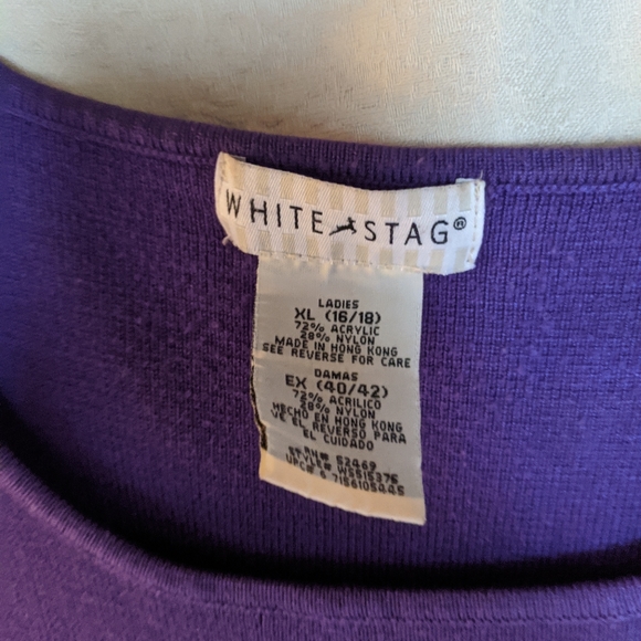 White Stag Purple Knit Sleeveless Shell - Picture 2 of 2